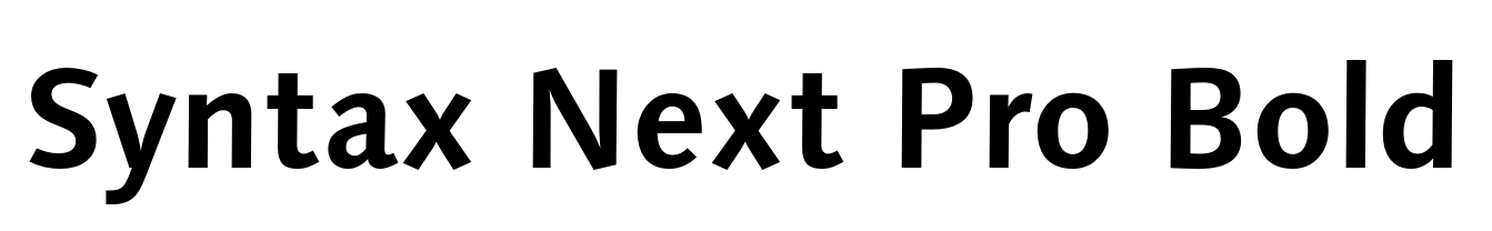 Syntax Next Pro Bold